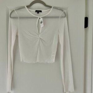 Sheer White Crop Top